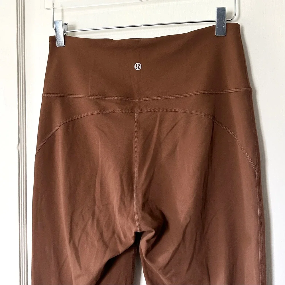 Lululemon Groove Super-High-Rise Flared Pant *Nulu Roasted Brown 10 Gym Athletic